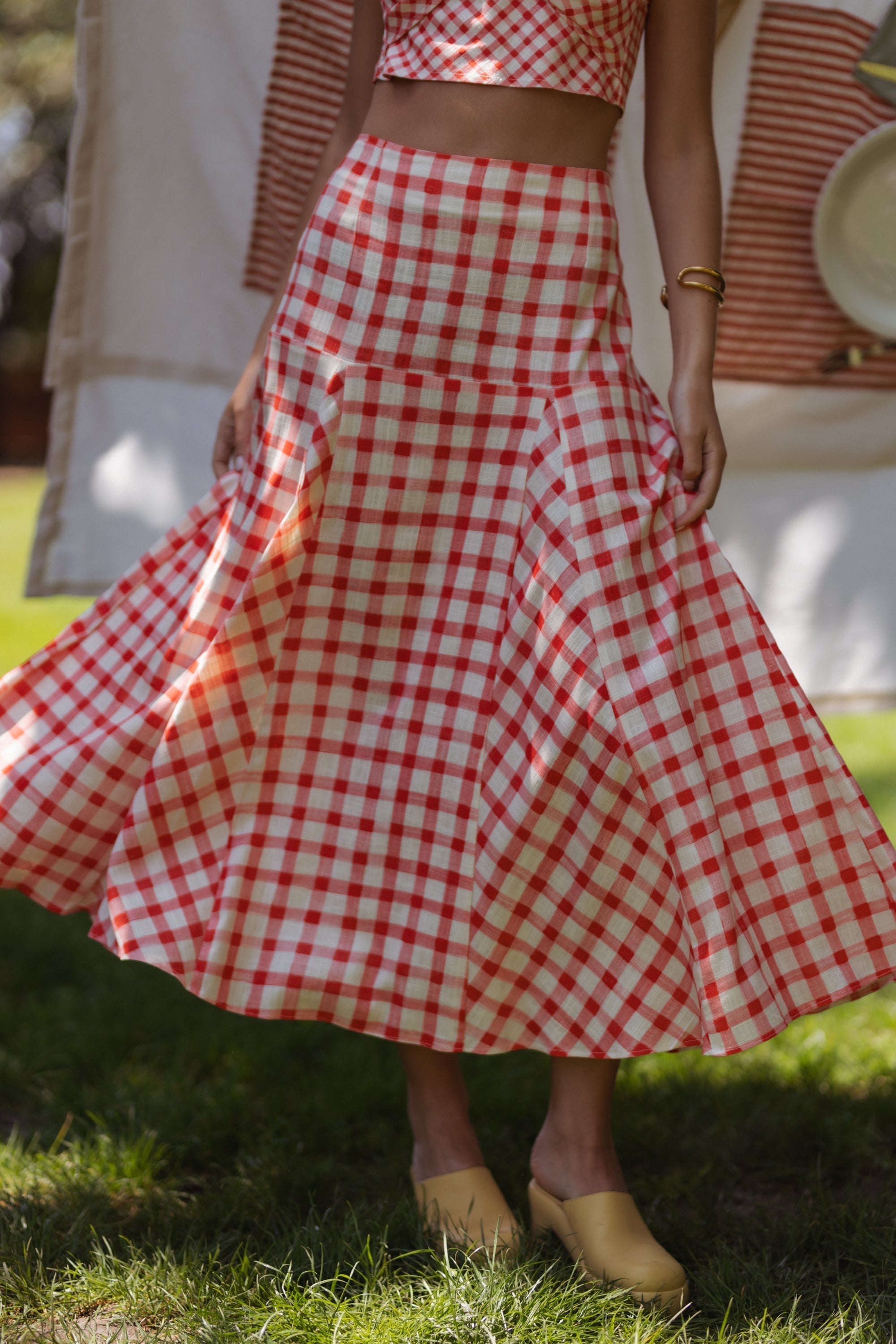 Freida - Red Checkered Vichy