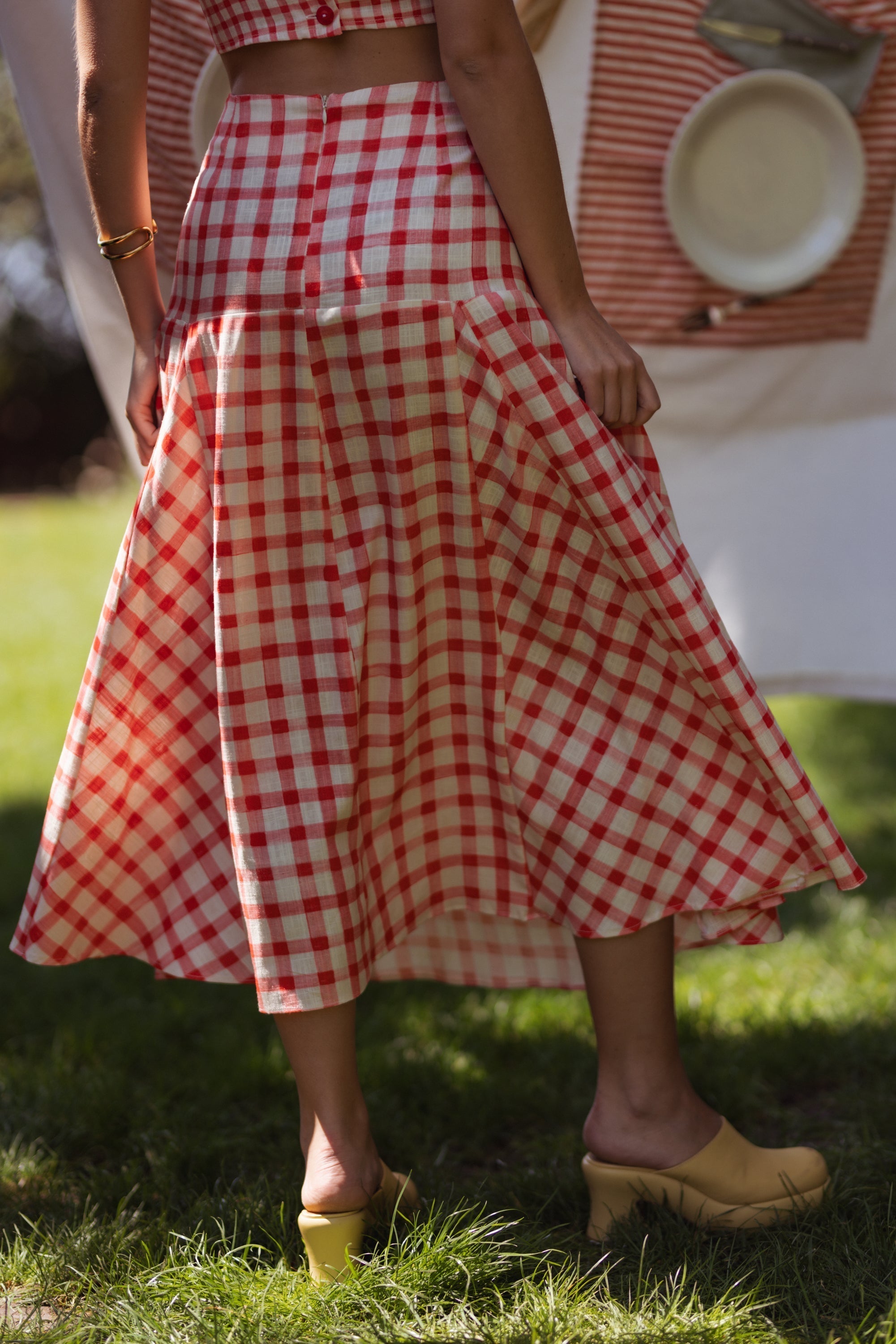Freida - Red Checkered Vichy